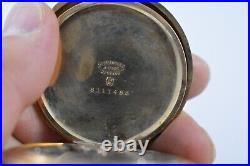 1901 Waltham Maximus 12s 21J OF Pocket Watch withKeystone JBOSS 20Yr Case lot. Wo