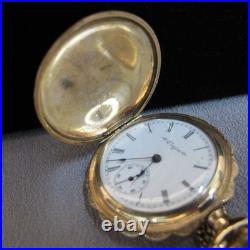 1902 Elgin Grade 223 0s 15j Multi Color Gold Filled Full Hunter Pocket Watch A3