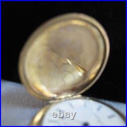 1902 Elgin Grade 223 0s 15j Multi Color Gold Filled Full Hunter Pocket Watch A3
