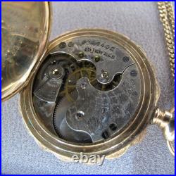 1902 Elgin Grade 223 0s 15j Multi Color Gold Filled Full Hunter Pocket Watch A3