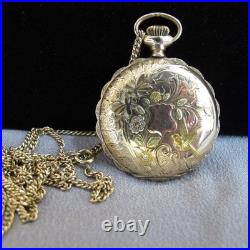1902 Elgin Grade 223 0s 15j Multi Color Gold Filled Full Hunter Pocket Watch A3
