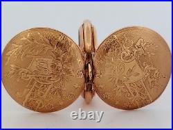 1902 WALTHAM 7J 0s Seaside Gold Filled Hunter Pocket Watch missing Crystal