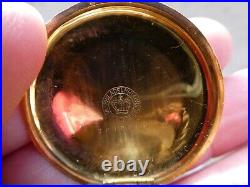 1902 Waltham Seaside 14K Gold Tricolor Floral Motif Case Ladies Pocket Watch H1