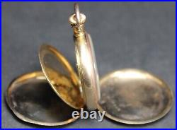1903 Hampden Diadem 3/0s 15j Pocket Watch with Fancy GF Hunter Case Parts/Repair
