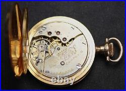 1903 Hampden Diadem 3/0s 15j Pocket Watch with Fancy GF Hunter Case Parts/Repair