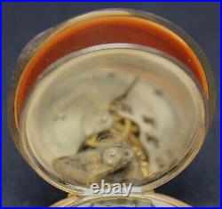 1903 Hampden Diadem 3/0s 15j Pocket Watch with Fancy GF Hunter Case Parts/Repair