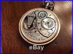 1904 Elgin 18s Veritas 23j Mdl 8 Pocket Watch Ruby Gold Set Fahys Montauk Case