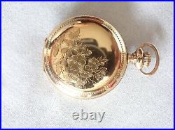 1904 Lady Elgin 320 0s VERY NICE HAND ENGRAVED CASE Pocket Watch A