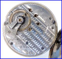 1904 Rockford 18 Size Pocket Watch, 17 Jewels, Heavy Nickel Case. Just Restored
