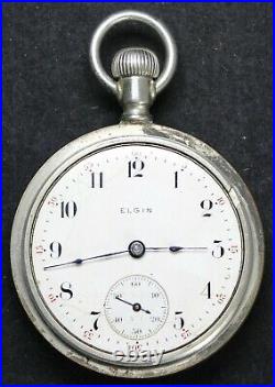 1905 Elgin Grade 288 18s 7j Pocket Watch with OF Case Vintage Runs