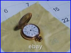 1905 Waltham Pocket Watch Hunter Case Opal Chain