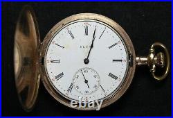 1907 Elgin Grade 314 12s 15j Pocket Watch with Fancy GF Hunter Case Parts/Repair