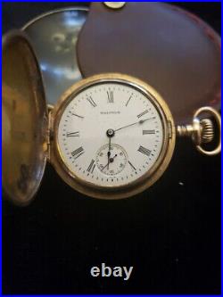 1907 Waltham Hunting Case Pocket Watch Grade 161 Model 1907 Working Condition