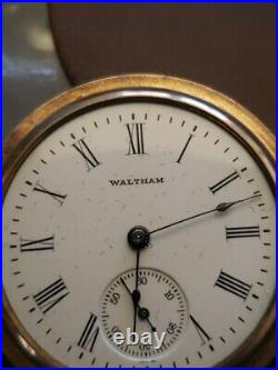 1907 Waltham Hunting Case Pocket Watch Grade 161 Model 1907 Working Condition