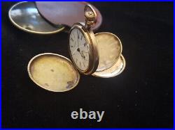 1907 Waltham Hunting Case Pocket Watch Grade 161 Model 1907 Working Condition