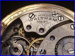 1907 Waltham Hunting Case Pocket Watch Grade 161 Model 1907 Working Condition