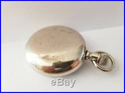 1908 Waltham Size 18s Pocket Watch In Nice Crescent Swing-Out Case Runs Great
