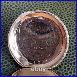 1910 Elgin Grade 320 0S 7J Fancy Engraved Gold Filled Hunter Case Pocket Watch