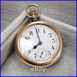 1910 Howard Series 4 Antique Pocket Watch, Minutes Dial, Size 16, Signed Case