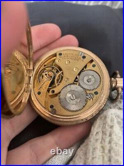 1910s Waltham Pocket Watch In Star Dennison 10k Gold Case WORKING