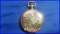 1911 Antique Elgin 17j 16s Pocket Watch 14K Gold Case