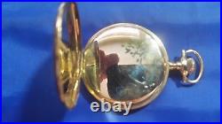 1911 Antique Elgin 17j 16s Pocket Watch 14K Gold Case