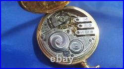 1911 Antique Elgin 17j 16s Pocket Watch 14K Gold Case