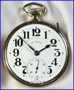 1911 Illinois Sangamo 16s 21j Mod 5 RG Pocket Watch Illinois Dial Dueber GF Case