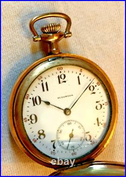 1911 Illinois pocket watch 17 jewels gold plated runs excellent cond 2328152