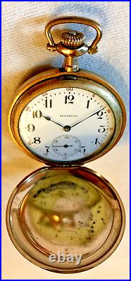 1911 Illinois pocket watch 17 jewels gold plated runs excellent cond 2328152