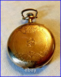 1911 Illinois pocket watch 17 jewels gold plated runs excellent cond 2328152