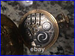 1911 elgin pocket watch 16s 17 jewels grade 381 model 6 hunter case bridge