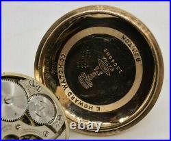 1912 E. Howard Series 11 Railroad Grade 16s 21j Pocketwatch J Boss Case Runs