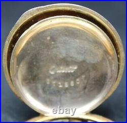 1912 Elgin Grade 320 0s 7j Pocket Watch with Fancy GF Hunter Case Parts/Repair