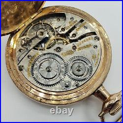 1913 Hampden Pocket Watch Hunter Case Gold Filled GF Grade 308 Movement 17J