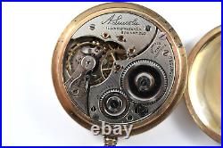 1913 Illinois Railroad A. Lincoln 16s 21J OF Pocket Watch Fortune GF Case lot. Fb