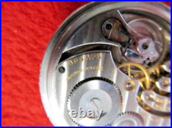 1913 Rockford Open Face 16 Size 17 Jewels Pocket Watch Silver Case Working