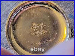 1914 ELGIN 0s 7j Grade 298 Model 2 Pendant Watch 10K GF ILLINOIS Case RUNS