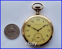 1915 LONGINES Swiss 16s Pocket Watch Cal. 19.71 Gold Filled OF Case PARTS REPAIR