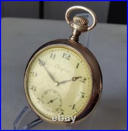 1915 LONGINES Swiss 16s Pocket Watch Cal. 19.71 Gold Filled OF Case PARTS REPAIR
