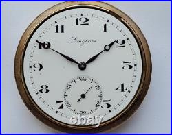 1915 LONGINES Swiss 16s Pocket Watch Cal. 19.71 Gold Filled OF Case PARTS REPAIR