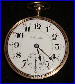 1916 Hamilton 17J Dueber GF Case Lever Set Grade 978 16S Pocket Watch