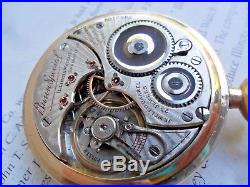 1916 Illinois Bunn Special 23J 6 Adj. Railroad Pocket Watch Model 9 Fahys Case