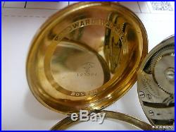 1917 E. Howard Open Face Swing Out Pocket Watch 14K Solid Gold E. Howard Case