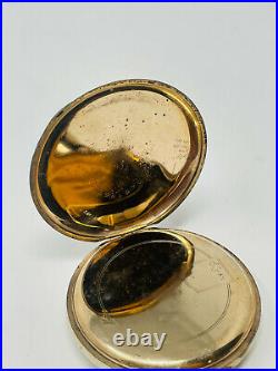 1917 Elgin Pocket Watch 14K Yellow Gold Filled Case Runs-Grade 384 17j 12s