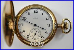 1918 Elgin Grade 301 12s 7J Hunting Pocket Watch withRamone 20Yr Case lot. Fb