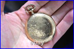 1918 Elgin Grade 301 12s 7J Hunting Pocket Watch withRamone 20Yr Case lot. Fb