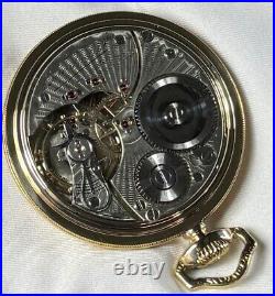 1918 Illinois Bunn 16s 21j Mod 9 RG Pocket Watch Illinois Dial KWC 10K GF Case