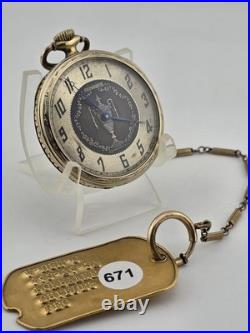 1918 Waltham 15J Pocket Watch Urn Dial Fahys Bristol GF Case Runs Great