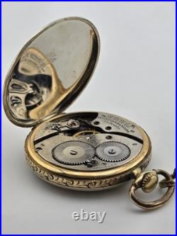 1918 Waltham 15J Pocket Watch Urn Dial Fahys Bristol GF Case Runs Great